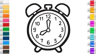 How to draw an alarm clock | step by step