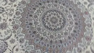 Wool And Silk Ivory Persian Nain 400 KPSI Signed Habibian Hand-Knotted Oriental Rug232105