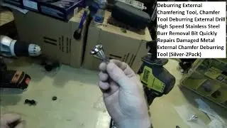Deburring External Chamfering Tool, Chamfer, Drill Burr Removal Bit Quickly Repairs Bolt Ends