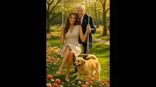 Springtime Swing with Melania, Trump & Messi 🌸🐶 | A Peaceful Presidential Moment in 8K