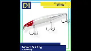 D1 fishing black minnow lure 145mm