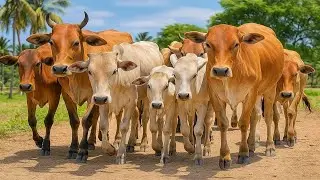 Shepherd Taming Cows, Dancing Cows, Cow Sounds, Funny Cows, WALKING Cows, COWS CROSSING THE RIVER