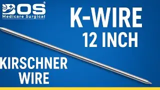 Bos Medicare K-Wire 12 Inch | Surgical Stainless Steel Kirschner Wire for Orthopedic Use