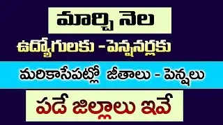 మరికాసేపట్లో జీతాలు పెన్షన్లు పడే జిల్లాలు ఇవే AP employees salary  pensioners Salary March Month