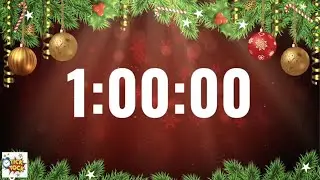 1 hour - Christmas Countdown Timer 2022 - 2023 - 60 minute - Free - Best Timer - Tick tock