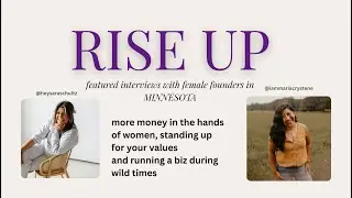RISE UP Series with Sara Schulz & Maria Crystene - Leading a business & parenting during shaky times