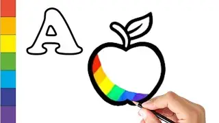 ABC Fruits Drawing, Painting and Coloring for Kids & Toddlers || Draw, Paint and Learn