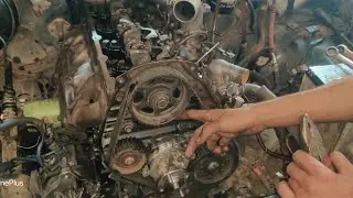 Toyota 5L diesel engine timing marks