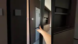 Kitchen sliding door ||glass door|| hidden pocket sliding door. #slidingdoor #kitchendoor #doors