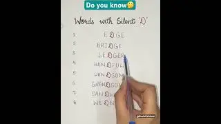Words with Silent 'D' letter.🤯😲🧐 @BrainGainbox #shorts #youtubeshorts #viral #shortsfeed