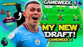 MY NEW FPL DRAFT! Jesus IS OUT! | Fantasy Premier League Tips 2023/24