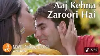 Aaj  kehna.  Zaroori.   Hai