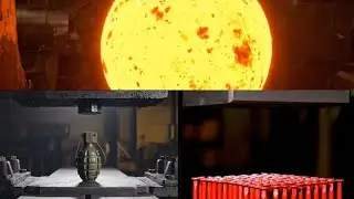 Hydraulic press vs Grande bullets lava ball atomic I Blast I Satisfied pressure 