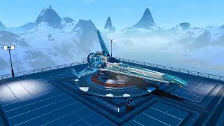 No Man's Sky | Blue White Spaceship / Fighter / Long Nose (Euclid Galaxy)