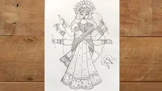 How to draw ma durga. Easy durga drawing. Easy durga puja drawing. Easy ma durga drawing. @ArtByLipi