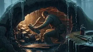 Cleaning Rotten Wood from Inside a Living Tree | Secret Survival Shelter ASMR (No Talking)