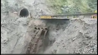 Road connecting T3 and T5 (which bypass panthyal tunnel) washed off. NH Closed till futher clearance