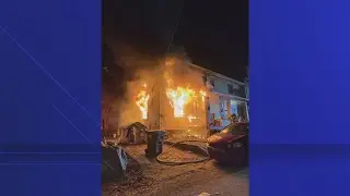 Canton duplex fire displaces residents, injures firefighter
