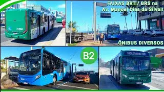 &Ocirc;nibus DIVERSOS nas FAIXAS BRS DA MANOEL DIAS [Rodovi&aacute;ria X Rio Vermelho (Amaralina)]! BRT Salvador