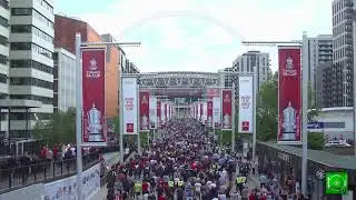 Walking to Wembley: FA Cup Final TIMELAPSE (Insane Atmosphere!) May 17th 2025