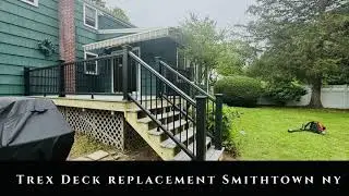 Backyard Deck Replacement with Trex Decking in Smithtown, Long Island NY | Complete Renovation