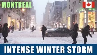 Montreal Downtown Snowstorm 2020 &ndash; Winter Storm in Canada February 2020 #snow #snowstorm #Montreal