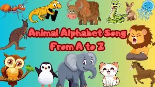 Animal Alphabet Song | Nursery Rhymes for Kids | BrightTunes
