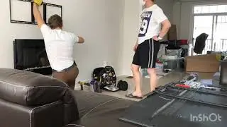 Time-Lapse How to install Mantel Mount MM700 Pull-Down TV wall mount with soundbar attachment