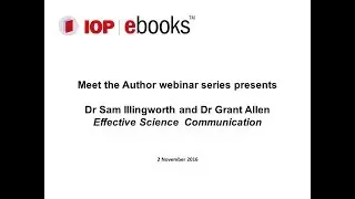 IOP ebooks meet the authors Sam Illingworth and Grant Allen