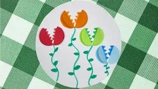 Paper Flowers Crafts From Circles - Easy Spring Craft for Kids