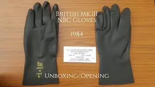 British Mk.III NBC Suit Gloves Opening/Unboxing (1984, size 10)
