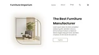 Furniture website manufacturer section design