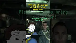 When You Get Kicked Out of Vault 101 for the second time in Fallout 3: #fallout #memes #shorts