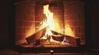 [4K] 2 HOURS of Burning Fireplace - Fireplace Sounds