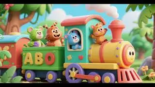 🚂🦁 Поезд с друзьями из джунглей! &ndash; Песня-приключение &laquo;Азбука&raquo; для детей 🌴🔤