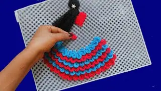 Beautiful Doll Wall Hanging Plastic Canvas Design | New Canvas Design