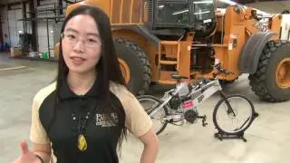 Hydraulic-Powered Bicycle Wins National Contest for Purdue