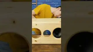 Turning a wooden pallet into a smart speaker 🔋✨ #upcycle #tech