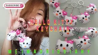 HOW TO MAKE HELLO KITTY KEYCHAIN/USING FELT FABRIC TUTORIAL /MEJMADRIDDIARY DIY