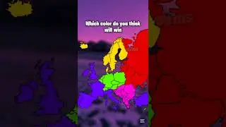 Which Color Do You Will Win Europe? 🎨🌍 #shorts#geography#maps#europe#mapchallenge#viralshorts
