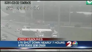 Fatal crash closes I-75 in Cincinnati through Thursday afternoon