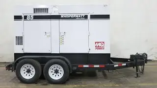 MQ Power Multquip Whisperwatt 75 kW Rental Grade Diesel Generator John Deere eng 4389 Hr CSDG 3968