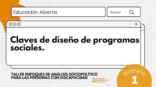 Claves de diseño de programas sociales - Taller EASPD