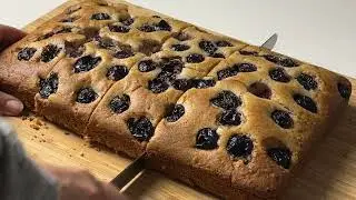 Easy 5 minutes cherry cake recipe without egg and butter!