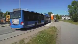 Sweden, Stockholm, bus 173 ride from J&auml;gerhorns v&auml;g to Bandhagen