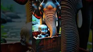This Elephant Saved a Robot Child&hellip; The Ending Will Shock You 🤯🐘 #shorts