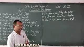 Class 11th&12th English Lang. Correct The Errors [22nd Sep] ~&copy;R.S GROUP OF SCHOOLS