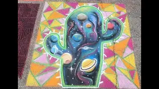 SparkCon Street Painting Downtown Raleigh: GALACTUS!
