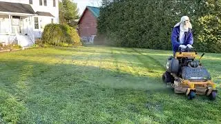 Wright Stander Intensity MOWS YOUR LAWN In Cold And Wet Conditions !