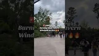 burning blade tavern windmill on fire at epic universe #epicuniverse #universalstudios #shorts